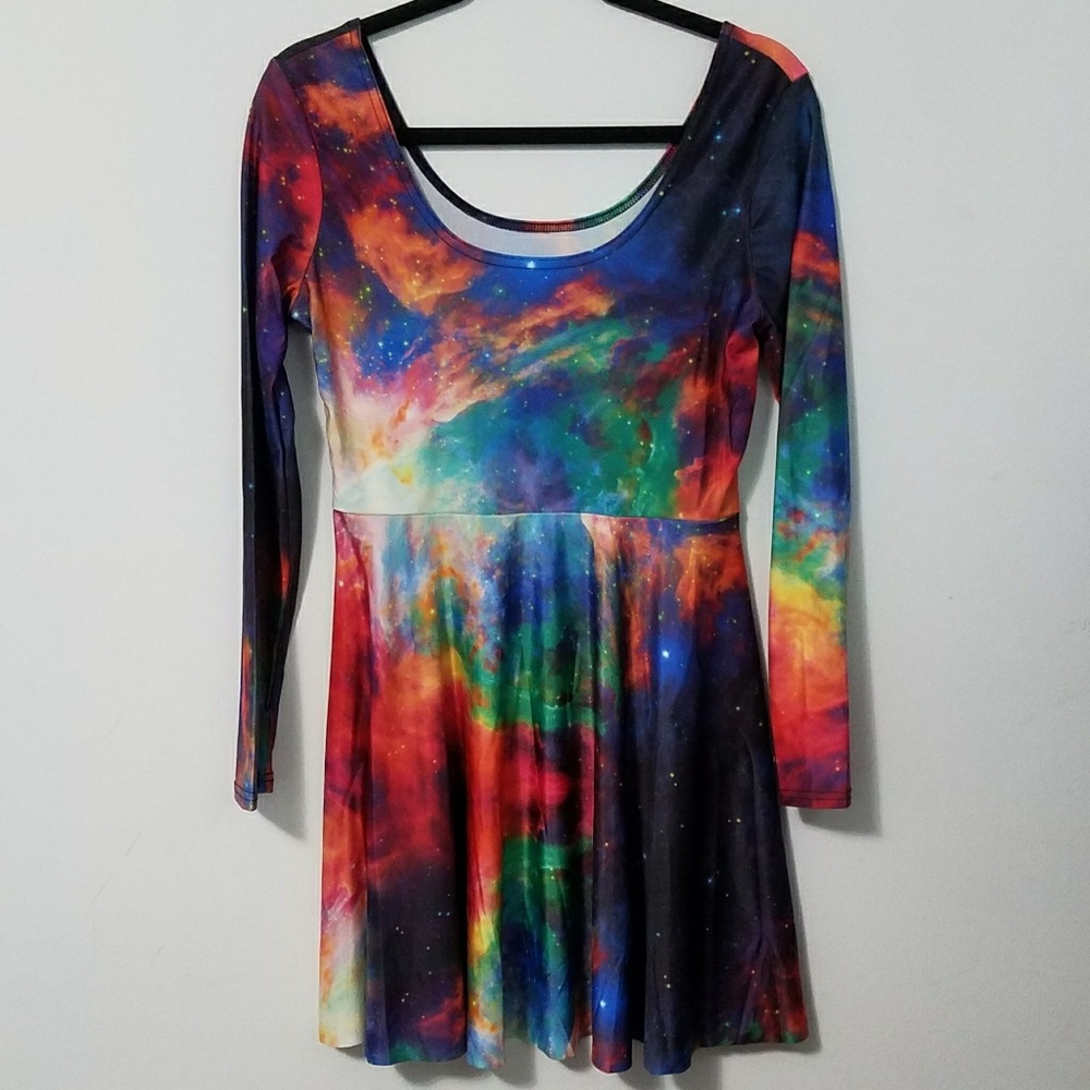 Rad outer space galaxy skater dress, XL